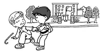 看图写话辅导及范文(二)助人为乐、雨伞该给谁、钓鱼