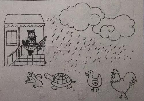 看图写话辅导及范文(二)助人为乐、雨伞该给谁、钓鱼